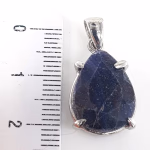 Safir Kolye Ucu (Gümüş) Orijinal Kristal Detay Görseli 2