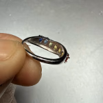 Safir Yüzük Gümüş Orijinal Kristal Detay Görseli 2