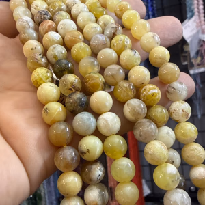 Sarı Opal Dizi 8 mm - Orijinal Şifalı Kristal - Görsel 1