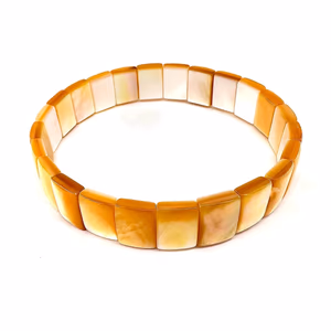 Sedef Bileklik Rolex Sarı - Orijinal Şifalı Kristal - Görsel 1