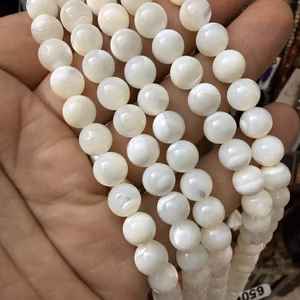 Sedef Dizi Beyaz 8 mm - Orijinal Şifalı Kristal - Görsel 1