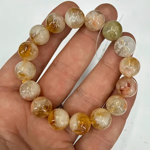 Sitrin Bileklik 12mm - Orijinal Şifalı Kristal - Görsel 1