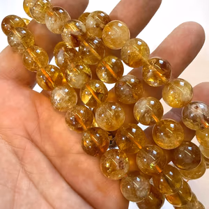 Sitrin Dizi 12 mm - Orijinal Şifalı Kristal - Görsel 1