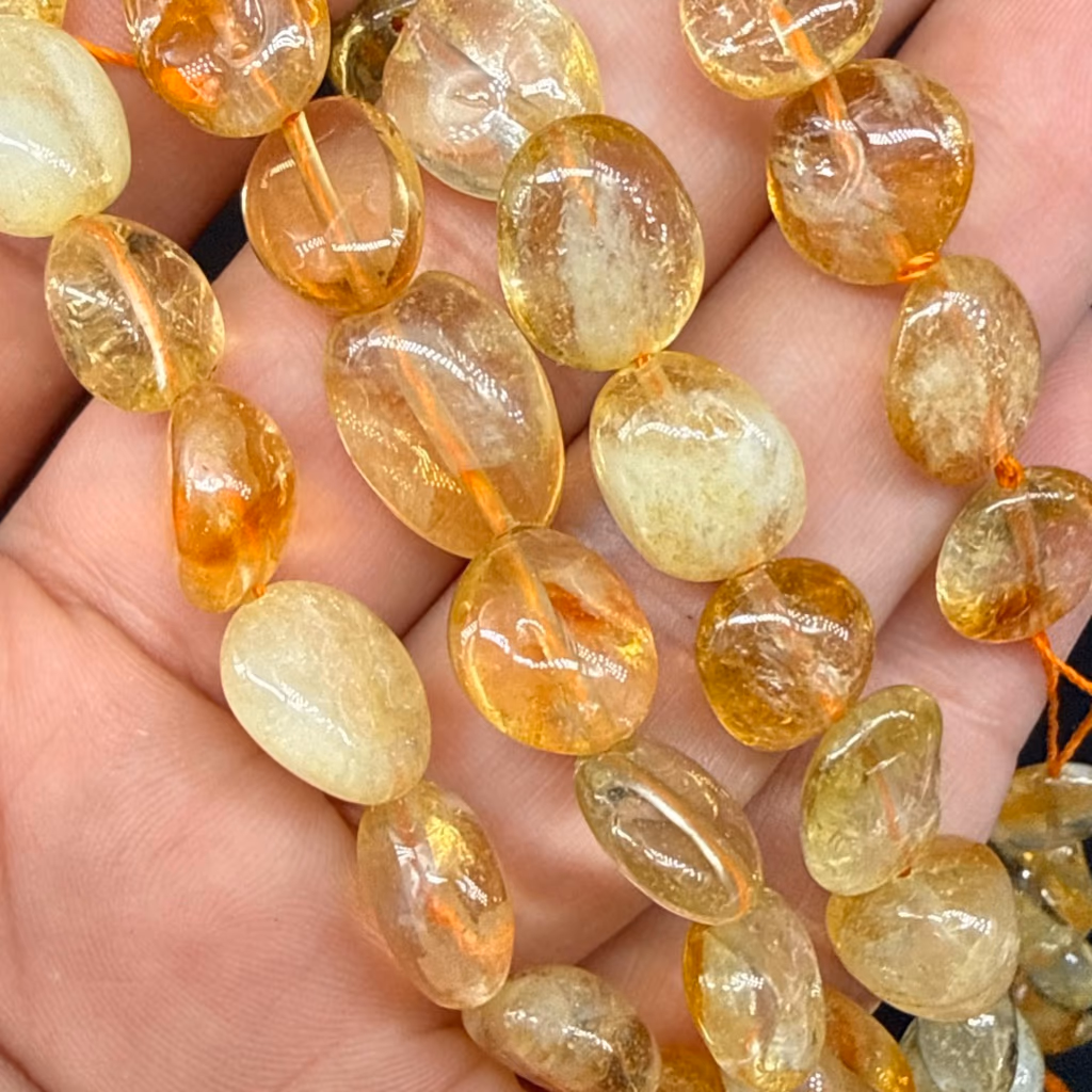 Sitrin Dizi 13x7 mm - Orijinal Doğal Taş ve Şifa Kristali Görsel 1