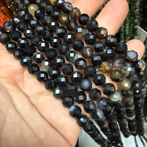 Süleymaniye Akik Dizi Faset 8 mm - Orijinal Şifalı Kristal - Görsel 1