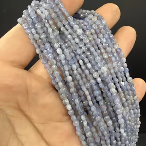 Tanzanit Petek Dizi 4 mm - Orijinal Şifalı Kristal - Görsel 2