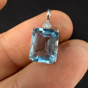 Topaz Kolye Ucu Gümüş AAA - Orijinal Şifalı Kristal - Görsel 2