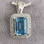 Topaz Kolye Ucu (Gümüş) Orijinal Kristal Detay Görseli 1