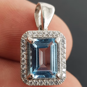 Topaz Kolye Ucu (Gümüş) - Orijinal Şifalı Kristal - Görsel 2