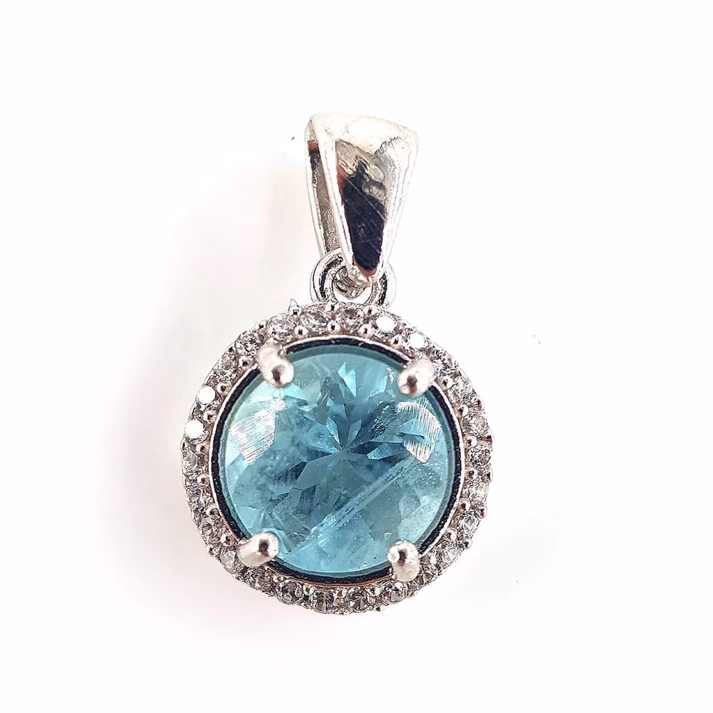 Topaz Kolye Ucu (Gümüş) İncele ve Satın Al Topaz Kolye Ucu (Gümüş) - Orijinal Doğal Taş ve Şifa Kristali Görsel 1