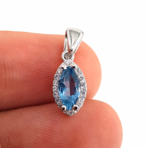 Topaz Kolye Ucu (Gümüş) - Orijinal Şifalı Kristal - Görsel 2