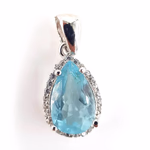Topaz Kolye Ucu (Gümüş) Orijinal Kristal Detay Görseli 1