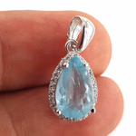 Topaz Kolye Ucu (Gümüş) Orijinal Kristal Detay Görseli 2
