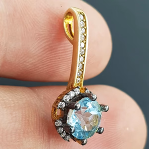 Topaz Kolye Ucu (Gümüş) - Orijinal Şifalı Kristal - Görsel 2