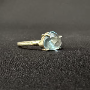 Topaz Yüzük Gümüş - Orijinal Şifalı Kristal - Görsel 1