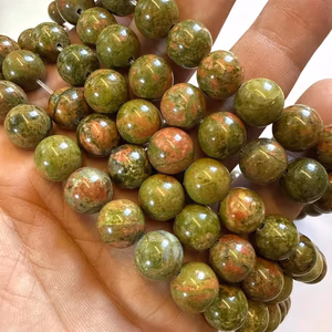 Unakit Dizi 10 mm - Orijinal Şifalı Kristal - Görsel 1