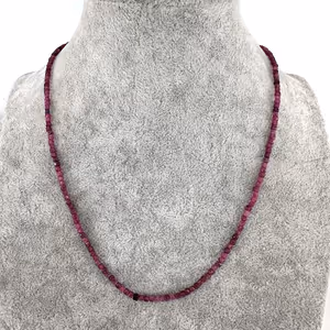Yakut Kolye 2mm Gümüş - Orijinal Şifalı Kristal - Görsel 2