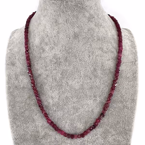 Yakut Kolye 4mm Gümüş - Orijinal Şifalı Kristal - Görsel 2
