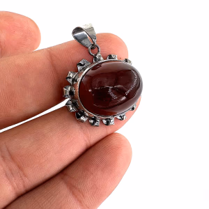 Yakut Kolye Ucu (Gümüş) 10952 - Orijinal Şifalı Kristal - Görsel 1