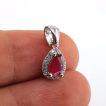 Yakut Kolye Ucu (Gümüş) Orijinal Kristal Detay Görseli 2
