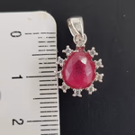 Yakut Kolye Ucu (Gümüş) Orijinal Kristal Detay Görseli 2
