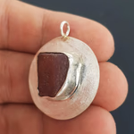 Yakut Kolye Ucu (Gümüş) Orijinal Kristal Detay Görseli 3