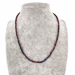 Yakut / Safir Kolye 3mm Gümüş - Orijinal Şifalı Kristal - Görsel 2