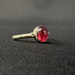 Yakut Yüzük Gümüş Orijinal Kristal Detay Görseli 3