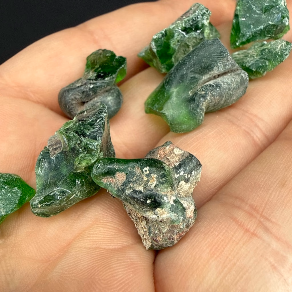 Yeşil Obsidiyen Ham Taş İncele ve Satın Al Yeşil Obsidiyen Ham Taş - Orijinal Doğal Taş ve Şifa Kristali Görsel 1