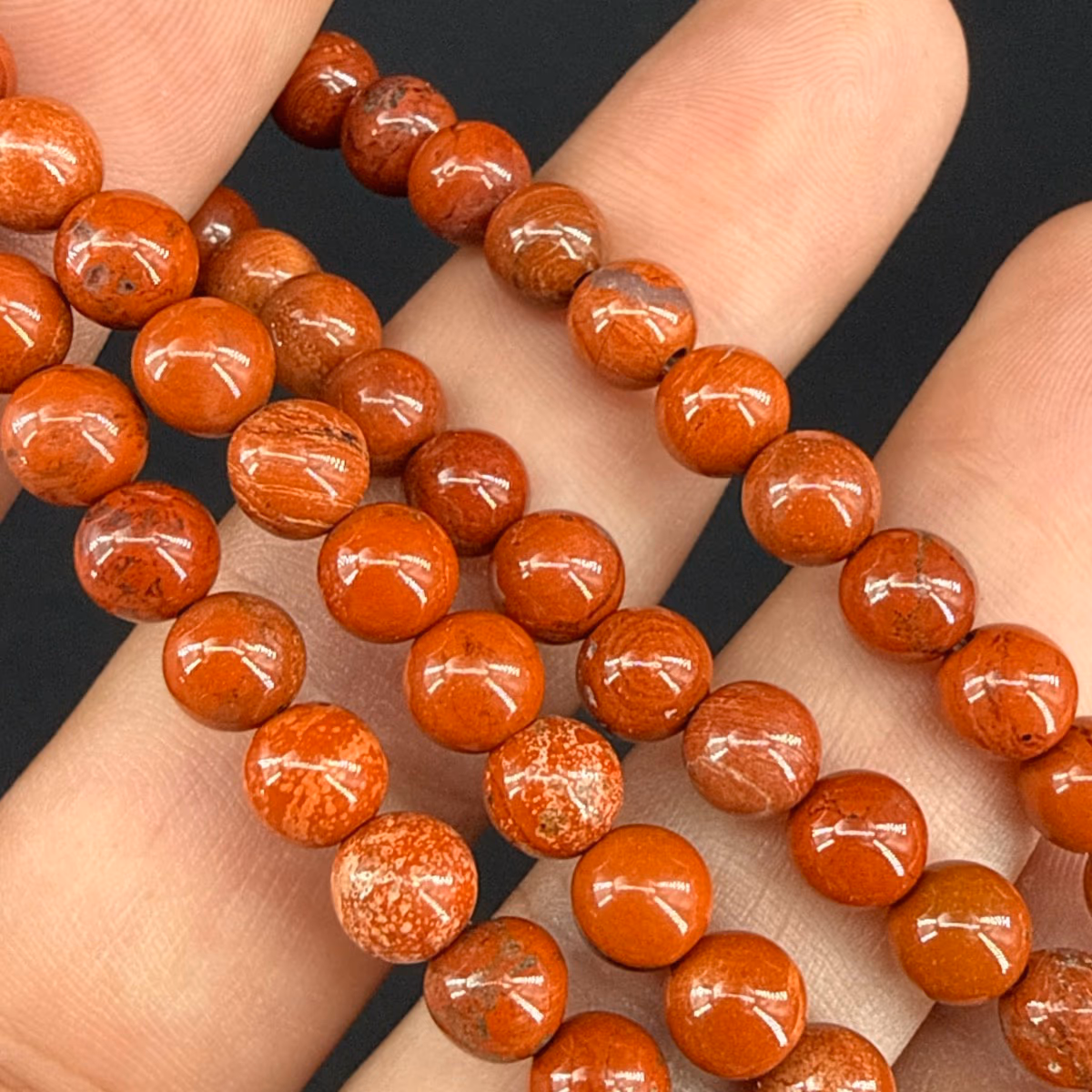 Jasper Kırmızı Dizi 6mm